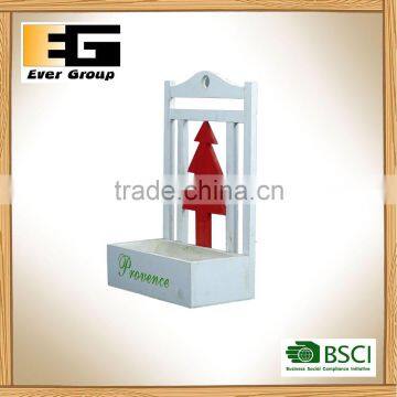 Wall Hanging Type Square Wooden Flowerpot photo-3