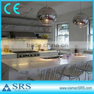 Carrara white marble top kitchen table