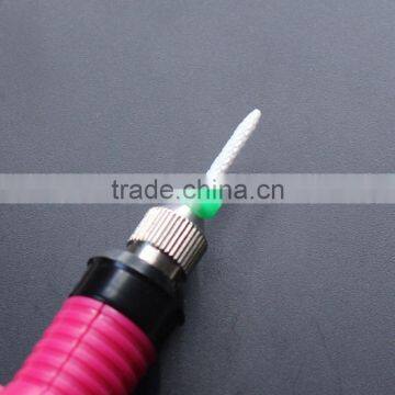 Total Length Nail Drill 38MM White Ceramic Burr For Nail Head Diameter 2MM Small Flame