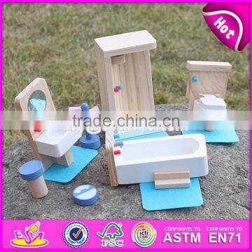 2017 New Design Kids Pretend Play Toys Wooden Miniature Dollhouse Furniture W06B054 photo-6