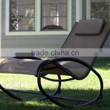 Garden Comfortable Aluminum Grey Durable Hanging Rocking Chair photo-2
