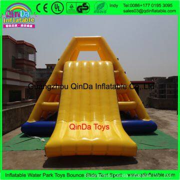 Water park sports game 7*5*4m climbing water slide ,inflatable sea slide for kids and adults