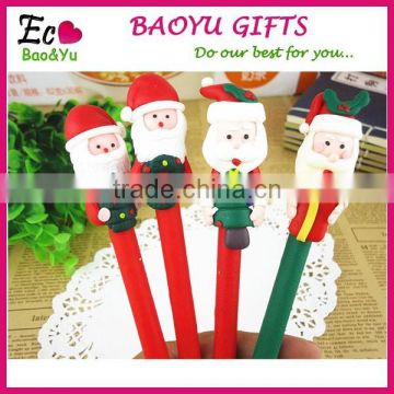 New Design Christmas Polymer Clay Pen Wholesale Can Custom Logo Promotional Ballpoint Pen Cheap Polymer Clay Pen Christmas Gifts