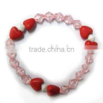 Plastic Beads Bracelet/ elastic bracelet