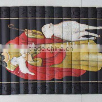 carved bamboo wall decor