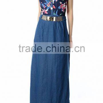 woman fashion maxi dress belted casual dresses women summer