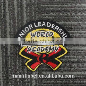 2016 china high quality custom personalized embroidery blank patches with merrow border