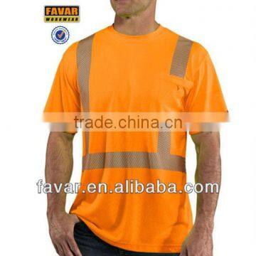 High visibility reflective tape safety man t shirt design