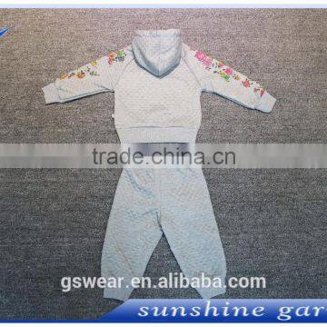 2016 New Clothing Style Sets Girls Printing Hoodies+Pants 2Pcs Set photo-2