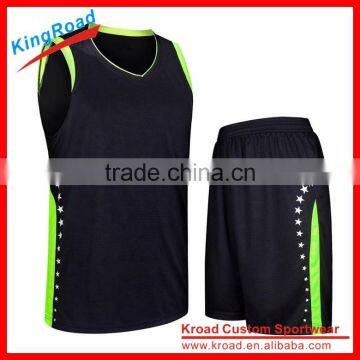 Customized free design basketball jersey black color for team/racing club