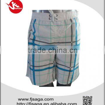 Men's Plaid Boardshorts With Stretched