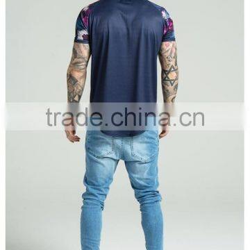 2016 Fashion Design Mens Baseball Jersey With Sublimation Printed Sleeves 100% Polyester Curved Hem 1/4 Zipper Baseball T Shirt photo-3