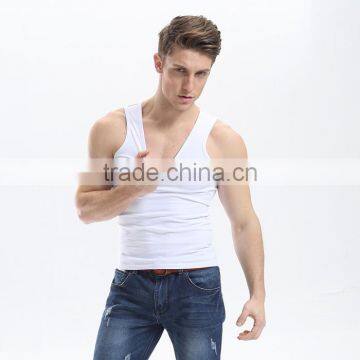 Classic Slim Fit Custom Mens Gym Vest photo-3
