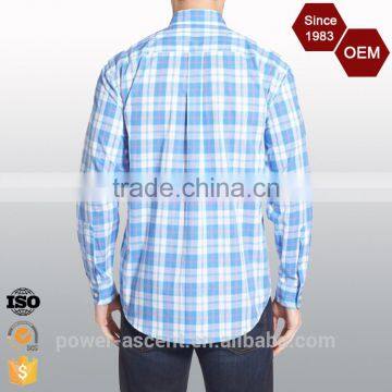 2016 Custom Design Casual Cotton Check Mens Plaid Shirt photo-4