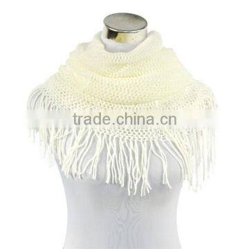 New Fashion Womens Long Hollow Out Tube Knitted Crochet Scarf Satin 8062 photo-4