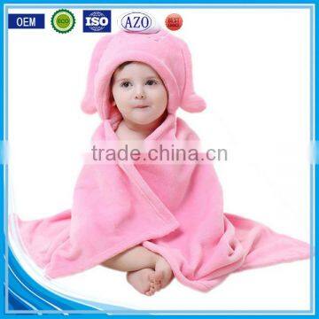 Cuddle Snuggle Custom Cotton Terry Animal Head Plush Baby Blanket With Embroidered