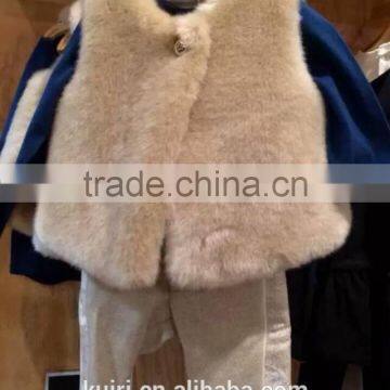 Girl Winter White Faux Fur Clothes 2016 New Brand Girls Fur Vest Waistcoat Comfortable Toddler Baby Kids Fur Vests Coat Clothes photo-6