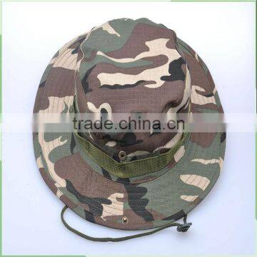 Custom Floppy Fishing Hat Cap Men Military Boonie Bucket Hats With String photo-2