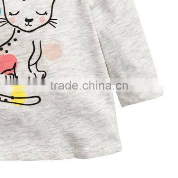 S33515W 2017 Long Sleeve T-shirt for Girls 100% Cotton Shirts photo-2
