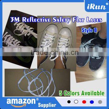 3M Scotchlite Ultra Reflective Fibers Flat Shoelaces With Transparent Tips - Retail Package - Customized 3M Safety Sneaker Laces photo-5