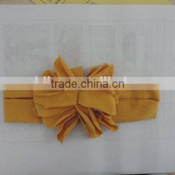 Boutique Baby Girls Fashion Capitium Bowknot Flower Light Yellow Color Cotton Neoteric photo-3