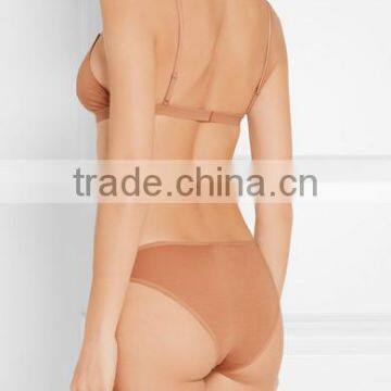 Copper Bamboo Jersey t Shirt Soft Cup Bra and Brief Sleeping Wear Set photo-4