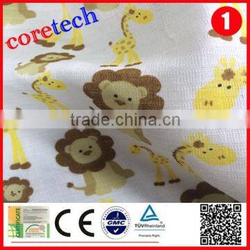 Organic Breathable Soft 100% Cotton Printed Muslin Fabric Factory photo-3