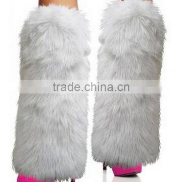 hot men and women general imitation fur fox fur warm feet solid color fur short hair long foot guard socks