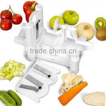 3 In 1 Fruit Peeler Spiral Vegetable Slicer Cutter Shred Kitchen Tools Easy To Clean Mandoline Chopper SpiralizerKnife KC1466 photo-3