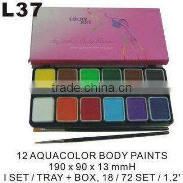 L37 12 AQUACOLOR BODY PAINTS