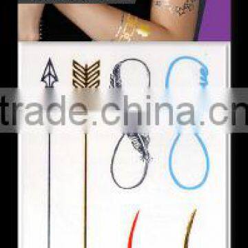 Mini Adult Flash Temporary Tattoo Mulit Color Metal Water Transfer Printing Sticker photo-1