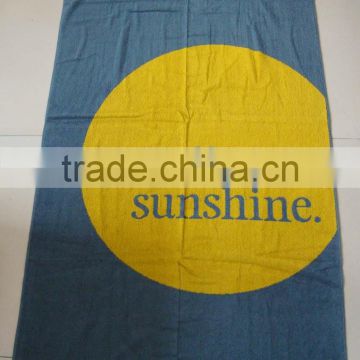 100%cotton custom jacquard design beach towel