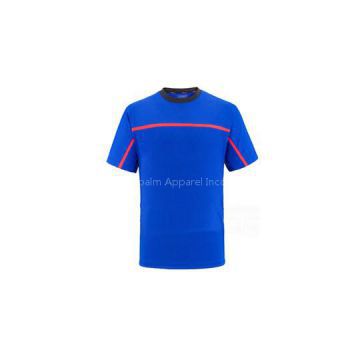 100% Polyester 140gsm Fast Dry Round Neck Short Sleeve Soccer Jersey