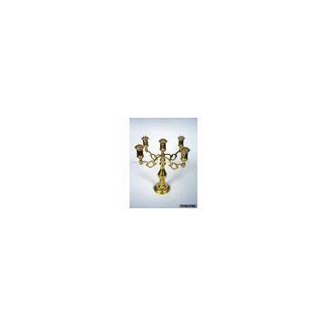 Brass Candelabra 5 Light Lacquered