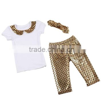 Stylish mermaid Children Wholesale clothes manufacturer children clothing usa baby clothing sets