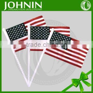 No MOQ wholesale welcome custom design usa flag plastic flag sticks