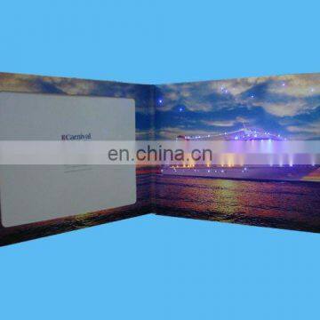 New design beautiful LED light up handmade paper greeting cards with music for gifts