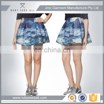 sexy latest hot baby girl fashion short micro mini skirt softtextile printed new design hot sale OEM 2016