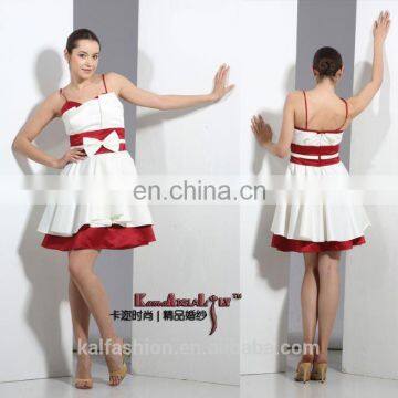 EM9004 hot sweet short dress white butterfly tie cocktail dress formal dress