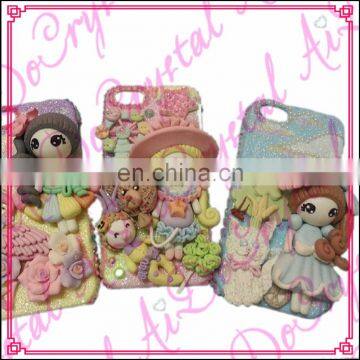 Aidocrystal 3d cartoon girl kids cellphone accessories soft silicon cute mobile phone cover