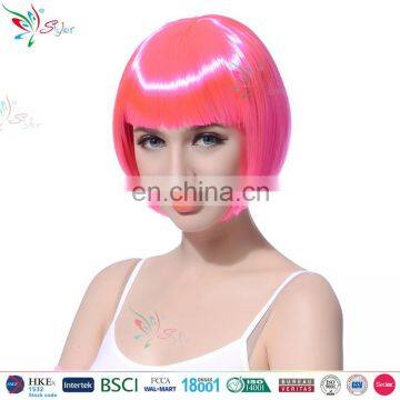 Styler Brand 10 Inch Short Bob Hair Wig Party Women Rose Wig photo-2