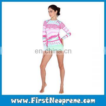 Lovely Pink Dot Online Cheap Pink Color Rash Guards photo-3