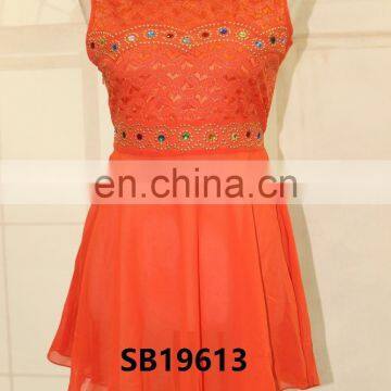 Short Sleevel Woman Chiffon Top and Lady Shirts Design photo-6