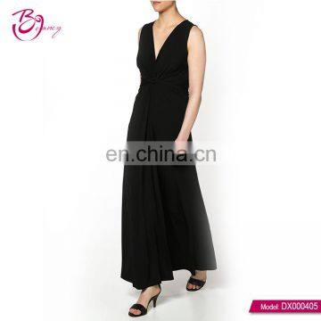 V Neck Sleeveless Elegant Apparel Woman Dress With Bowknot photo-2