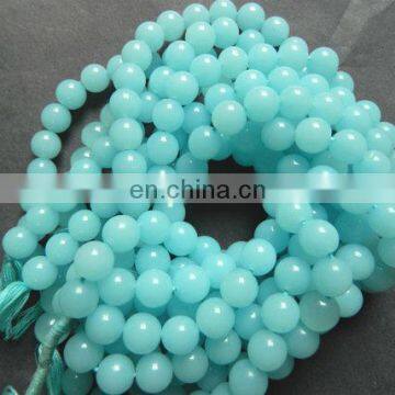 Chalcedony aqua round beads/Chalcedony Gemstone Beads Necklace/Natural gemstone beads suppliers/Semi Precious Gemstone Beads