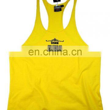 gym singlet Y-back - Custom Stringer Vests/ Gold gym singlet -Custom Printed Gym Singlets, Cotton gym singlet, T Back singlet