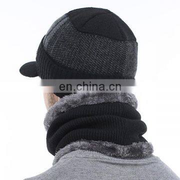 Men Wool Feeling Scarf Caps Balaclava Mask Gorras Bonnet Knitted Hat photo-5