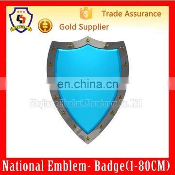 blue shield by 3d,round metal shield(HH-emblem-028H)