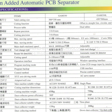 Vision Added Automatic PCB Separator GAM 330/330L/330AT photo-2