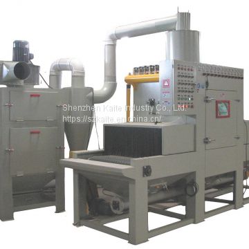 Belt conveyer blast machine